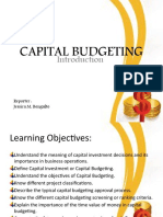 Capital Budgeting Introduction