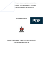 Participación Ciudadana Y Percepción Frente A La Gestión Pública: El Caso Del Municipio de Sincelejo-Sucre