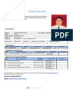 Curriculum Vitae: Personal Data