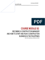 Course Module 02:: Becoming A Construction Manager and How To Start and Run A Construction Business in The Philippines