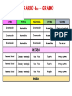 Horario 4: Recreo