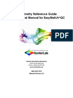 Colorimetry Reference Guide Supplemental Manual For Easymatch QC