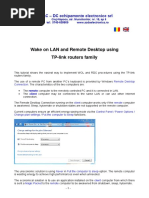 Wake On LAN and Remote Desktop Using TP-link Routers Family