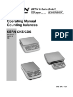 Operating Manual Counting Balances: Kern Cke/Cds