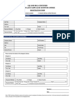 Course Registration Form - CQI-IRCA Certified ISO 9001-2015 QMS Lead Auditor