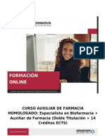 Curso Especialista Biofarmacia Auxiliar Farmacia