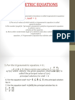 Trigonometric Equations