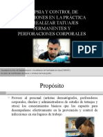 Asepsia Y Control de Infecciones en La Práctica de Realizar Tatuajes Permanentes Y Perforaciones Corporales