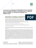 A Multicenter, Randomized, Double-Blind, Placebo-Controlled Trial To Investigate The Effects of Kamishoyosan