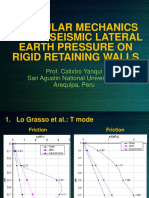 SIISyG2017 - Mg. Calixtro Yanqui - Granular Mechanics of The Seismic Lateral Earth Pressure Om Rigid Retainig Walls