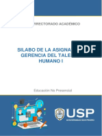 Syllabus-Gerencia Del Talento Humano I-A0