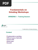 Fundamentals On Grinding Workshops: GRINDING I - Training Session