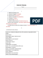 Fiche de Travail: Lis Attentivement Le Texte Ci-Dessous