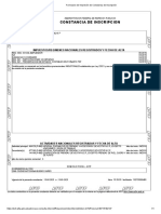 Constancia de Inscripcion: Impuestos/Regimenes Nacionales Registrados Y Fecha de Alta