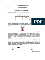 Tutorial Week 3 Phy210 Static Equilibrium