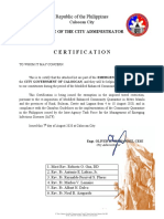 Certification: Republic of The Philippines