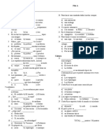 Test 4 Es La Hora de Comer Fila A Nombre y Apellido: - Gramática