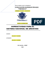 Normatividad para El Sistema Nacional de Archivos