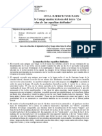 Guia Ejercicios Paes 3°MEDIOS Comprensión Lectora Del Texto "La