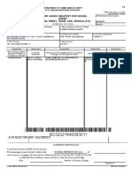 Inward Cargo Manifest For Vessel Under Five Tons, Ferry, Train, Car, Vehicle, Etc