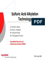 Sulfuric Acid Alkylation Technology: Dr. Girish K. Chitnis Mr. Ron D. Mcgihon Mr. Aneesh Prasad Mr. Christopher M. Dean