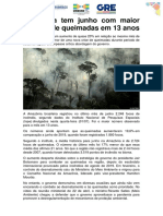 Amazônia Tem Junho Com Maior Número de Queimadas em 13 Anos