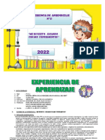 Experiencia de Aprendizaje N°12: "Me Divierto Jugando Con Mis Experimentos "