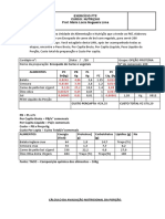 Exercício FTP Curso: Nutrição Prof. Maria Lúcia Nogueira Lima