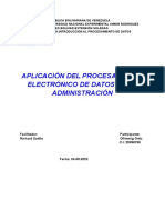 Unidad V - Aplicacion Del Procesamiento Electronico de Datos en La Administracion