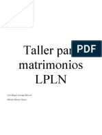 Taller para Matrimonios LPLN: José Miguel Arriaga Merced Fabiola Glorias García