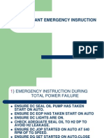 Power Plant Emergency Insruction