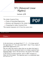 4571 Lecture 26 Jordan Canonical Form