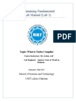 Lab Manual 1 (Code Blocks)