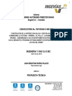 Patrimonio Autónomo Findeter Invias: Ingenieria Y Vias S.A.S Bic