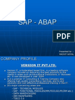 Sap - Abap: Presented By:-Rachit Goyal