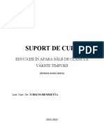 Suport de Curs: Educație În Afara Sălii de Clasă La Vârste Timpurii