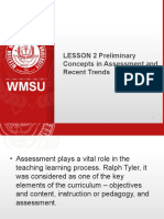 LESSON 2 Preliminary Concepts in Assessment and Recent Trends