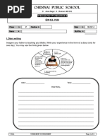 CBSE Class 5 English Worksheet - Diary Writing