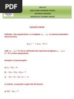 Aula 01 - Álgebra Linear - Sistemas Lineares - 2020