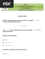 Aula 01 - Álgebra Linear - Sistemas Lineares - 2023 - Atual