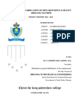 Design and Fabrication of Mini Ghroundnut and Peanut Shelling Machine