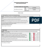 Risk-Vehicle Pedestrian Interaction: Critical Control Verification Checklist