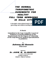 The Normal Anthropometric Measurements For Healthy