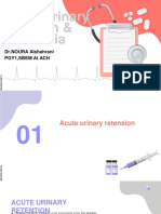 Acute Urinary Retention & Hematuria: DR - NOURA Alshahrani Pgy1, Sbem at Ach