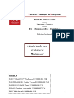 L'évolution Du Taux de Change À Madagascar: Foi - Responsabilité - Excellence