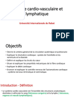 Système Cardio-Vasculaire Et Lymphatique: Université Internationale de Rabat