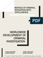 Fundamentals of Criminal Investigation With Intelligence: Prepared By: Prof. Karolina Erika A. Buted, Rcrim, Ccs