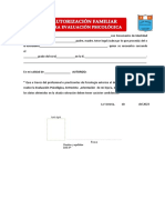 Autorización Del Padre de Familia para Evaluación Psicológica AÑO 2023