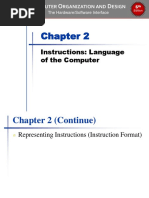 Instructions: Language of The Computer: Omputer Rganization and Esign