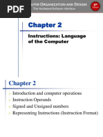 Instructions: Language of The Computer: Omputer Rganization and Esign